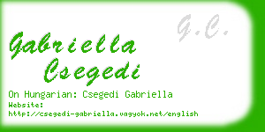 gabriella csegedi business card